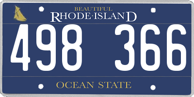 RI license plate 498366