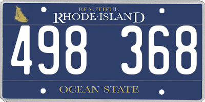 RI license plate 498368
