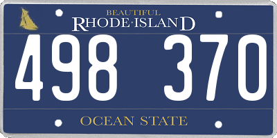 RI license plate 498370
