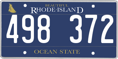 RI license plate 498372