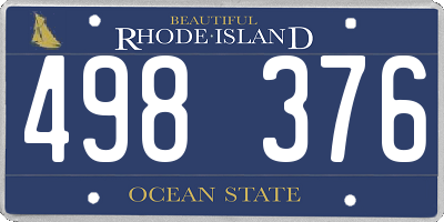 RI license plate 498376