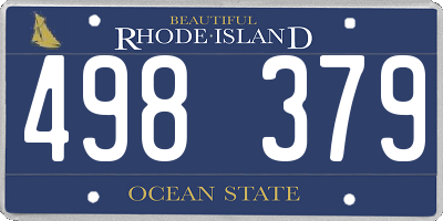 RI license plate 498379