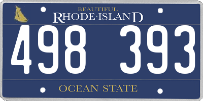 RI license plate 498393