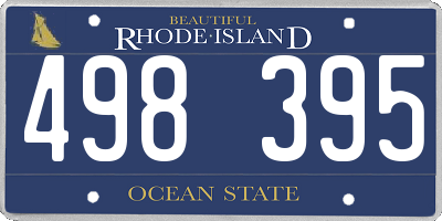 RI license plate 498395