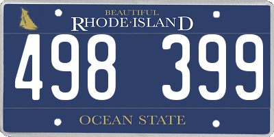 RI license plate 498399