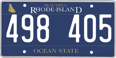 RI license plate 498405