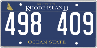 RI license plate 498409