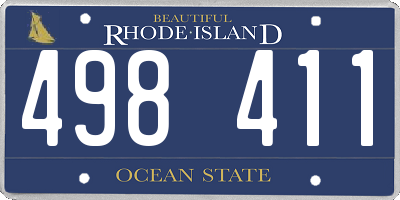 RI license plate 498411