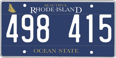 RI license plate 498415