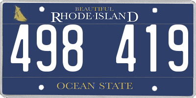 RI license plate 498419