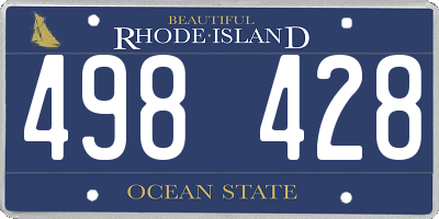 RI license plate 498428