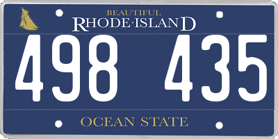 RI license plate 498435
