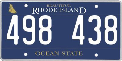 RI license plate 498438