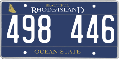 RI license plate 498446