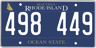 RI license plate 498449