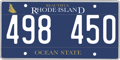 RI license plate 498450