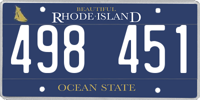 RI license plate 498451