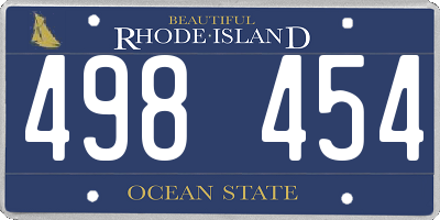 RI license plate 498454