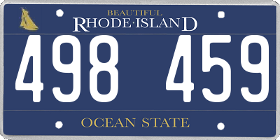 RI license plate 498459