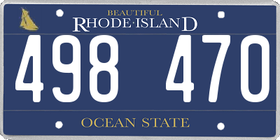 RI license plate 498470