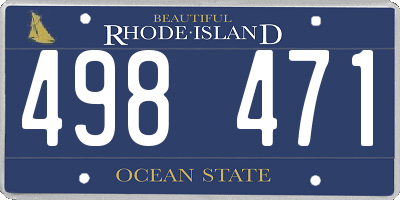 RI license plate 498471