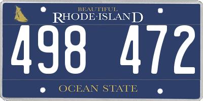 RI license plate 498472