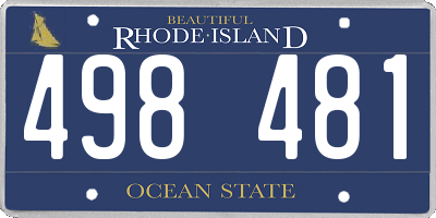 RI license plate 498481