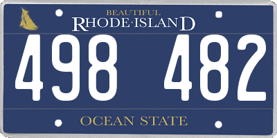 RI license plate 498482