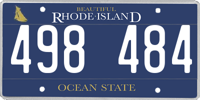 RI license plate 498484
