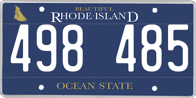 RI license plate 498485