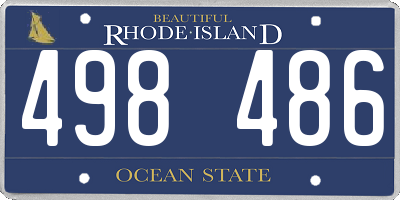 RI license plate 498486