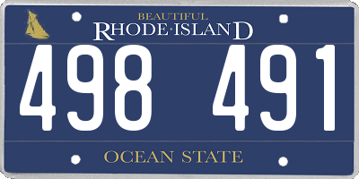 RI license plate 498491