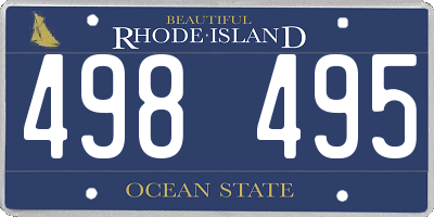 RI license plate 498495