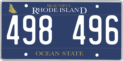 RI license plate 498496