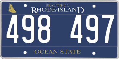 RI license plate 498497