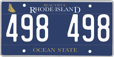 RI license plate 498498