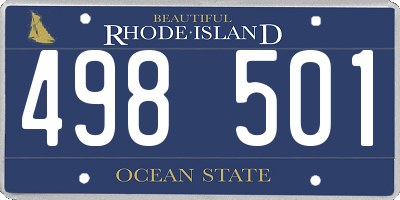 RI license plate 498501