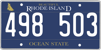 RI license plate 498503