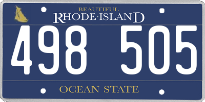 RI license plate 498505
