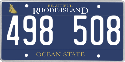 RI license plate 498508