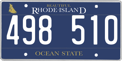 RI license plate 498510