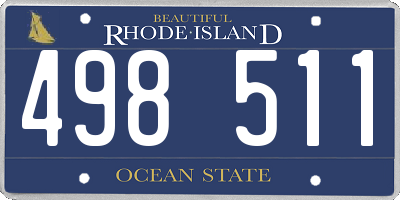 RI license plate 498511