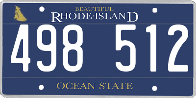 RI license plate 498512