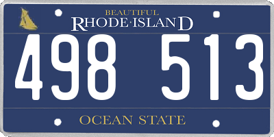 RI license plate 498513
