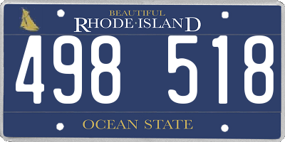 RI license plate 498518