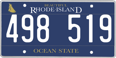 RI license plate 498519