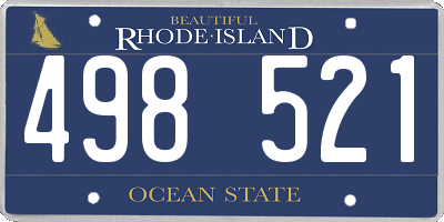 RI license plate 498521