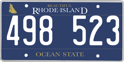 RI license plate 498523
