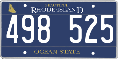 RI license plate 498525