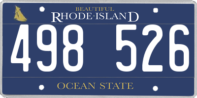 RI license plate 498526